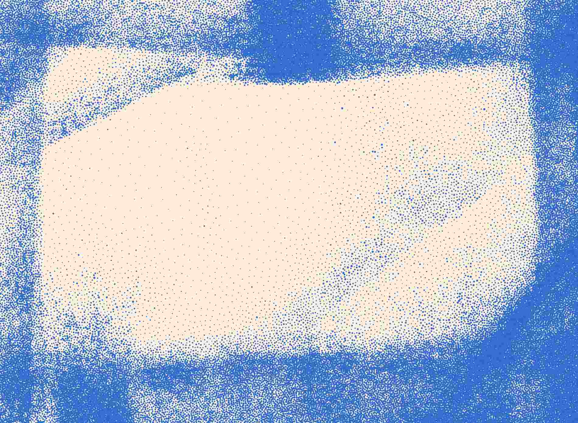 Grainy blue frame with spray texture. Hand drawn distress damaged edge vintage template. Grainy texture borders with small dots. Retro vintage vector background. Frame for collages and posters.