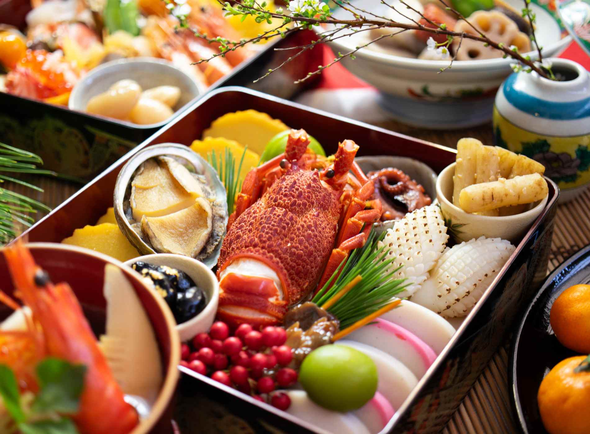 Traditional Japanese New Year cuisine. It's called osechi.